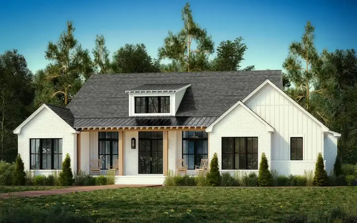 Modern Farmhouse house plans 50-535 - front exterior, 2,349 sq ft, 3 bed, 2 bath house plans | Monster House Plans