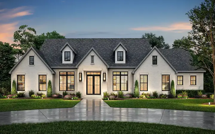 Transitional house plans 50-541 - front exterior, 2,859 sq ft, 3 bed, 3 bath house plans | Monster House Plans