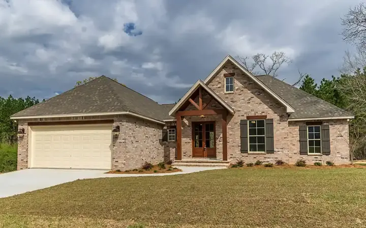 Traditional house plans 50-566 - front exterior, 2,053 sq ft, 4 bed, 2 bath house plans | Monster House Plans
