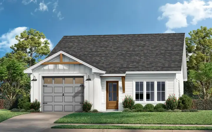 Traditional house plans 50-591 - front exterior, 1,191 sq ft, 2 bed, 2 bath house plans | Monster House Plans