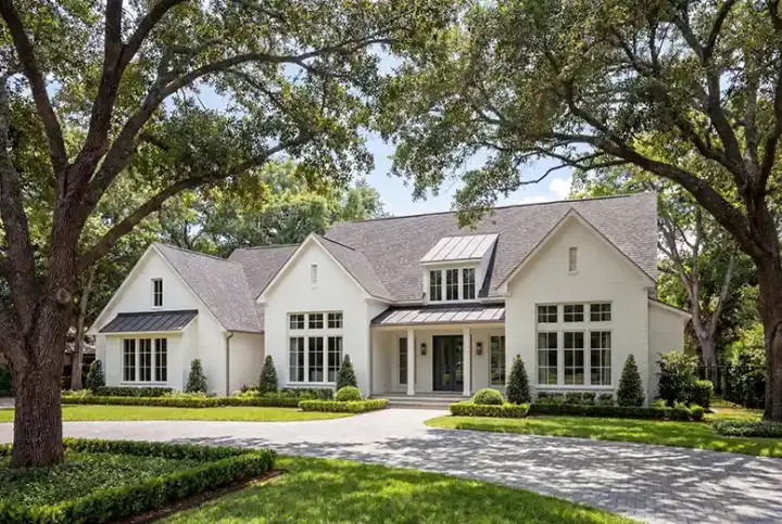 Modern Farmhouse house plans 50-622 - front exterior, 3,250 sq ft, 4 bed, 3 bath house plans | Monster House Plans