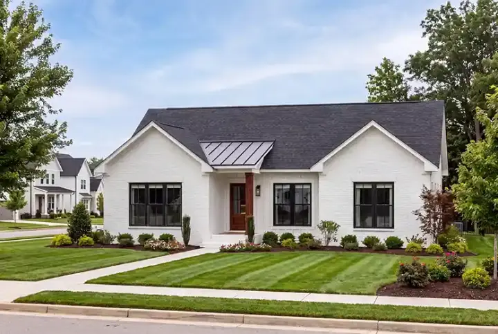 Modern Farmhouse house plans 50-655 - front exterior, 1,200 sq ft, 3 bed, 2 bath house plans | Monster House Plans