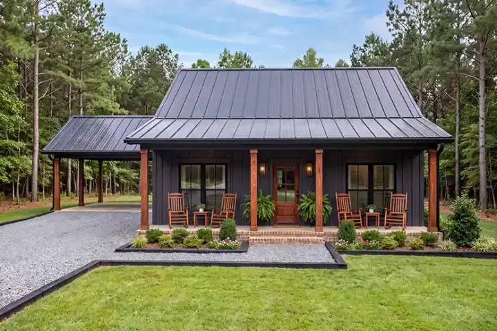 Country house plans 50-660 - front exterior, 1,410 sq ft, 3 bed, 2 bath house plans | Monster House Plans