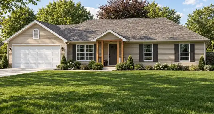 Traditional house plans 51-110 - front exterior, 1,030 sq ft, 3 bed, 1 bath house plans | Monster House Plans