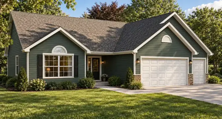 Traditional house plans 51-116 - front exterior, 1,264 sq ft, 3 bed, 2 bath house plans | Monster House Plans