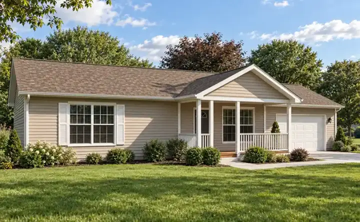 Traditional house plans 51-120 - front exterior, 1,064 sq ft, 3 bed, 1 bath house plans | Monster House Plans