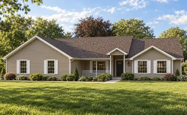 Traditional house plans 51-123 - front exterior, 2,122 sq ft, 3 bed, 2 bath house plans | Monster House Plans
