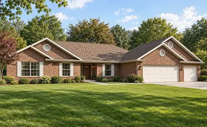 Traditional house plans 51-130 - front exterior, 1,790 sq ft, 3 bed, 2 bath house plans | Monster House Plans