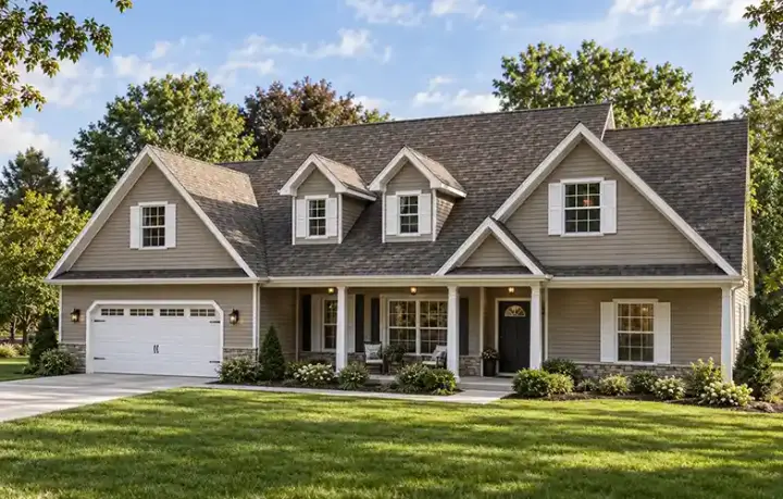 Country house plans 51-133 - front exterior, 2,002 sq ft, 3 bed, 2 bath house plans | Monster House Plans