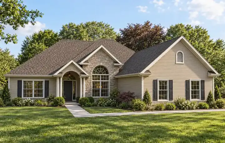 Traditional house plans 51-138 - front exterior, 1,890 sq ft, 3 bed, 2 bath house plans | Monster House Plans