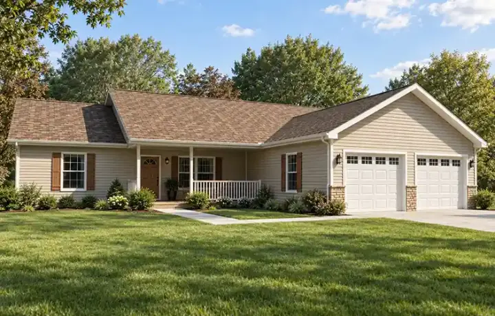 Ranch house plans 51-148 - front exterior, 1,792 sq ft, 3 bed, 2 bath house plans | Monster House Plans