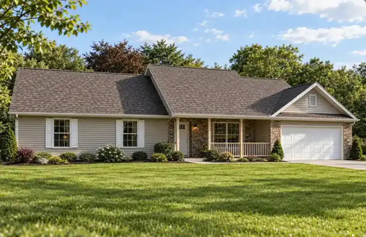 Traditional house plans 51-151 - front exterior, 1,856 sq ft, 3 bed, 2 bath house plans | Monster House Plans