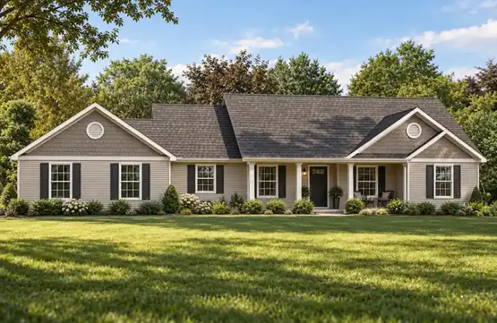 Traditional house plans 51-157 - front exterior, 1,536 sq ft, 3 bed, 2 bath house plans | Monster House Plans
