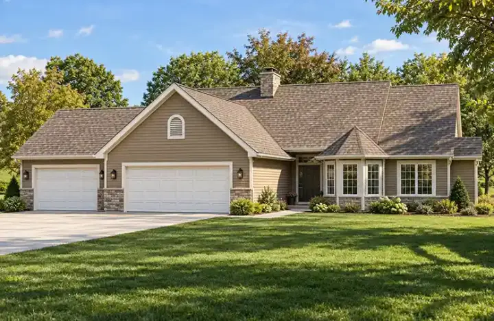 Traditional house plans 51-162 - front exterior, 2,070 sq ft, 3 bed, 2 bath house plans | Monster House Plans