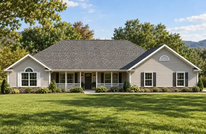 Traditional house plans 51-163 - front exterior, 2,158 sq ft, 3 bed, 2 bath house plans | Monster House Plans
