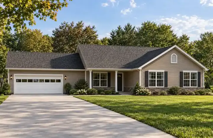 Traditional house plans 51-168 - front exterior, 1,478 sq ft, 3 bed, 2 bath house plans | Monster House Plans