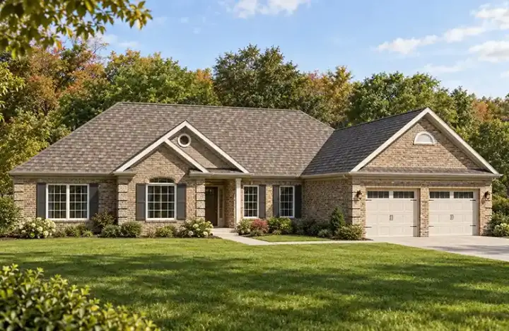 Traditional house plans 51-172 - front exterior, 2,224 sq ft, 3 bed, 2 bath house plans | Monster House Plans