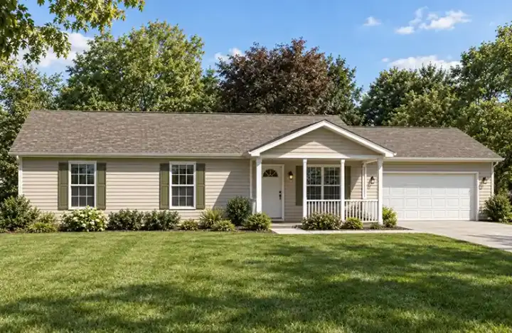 Traditional house plans 51-173 - front exterior, 1,176 sq ft, 3 bed, 2 bath house plans | Monster House Plans