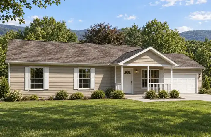 Traditional house plans 51-174 - front exterior, 1,150 sq ft, 3 bed, 2 bath house plans | Monster House Plans