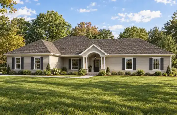 Traditional house plans 51-189 - front exterior, 2,090 sq ft, 3 bed, 2 bath house plans | Monster House Plans