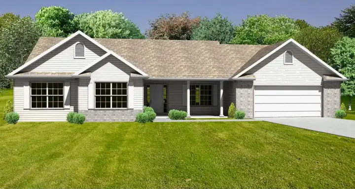 Traditional house plans 51-195 - front exterior, 1,780 sq ft, 3 bed, 2 bath house plans | Monster House Plans
