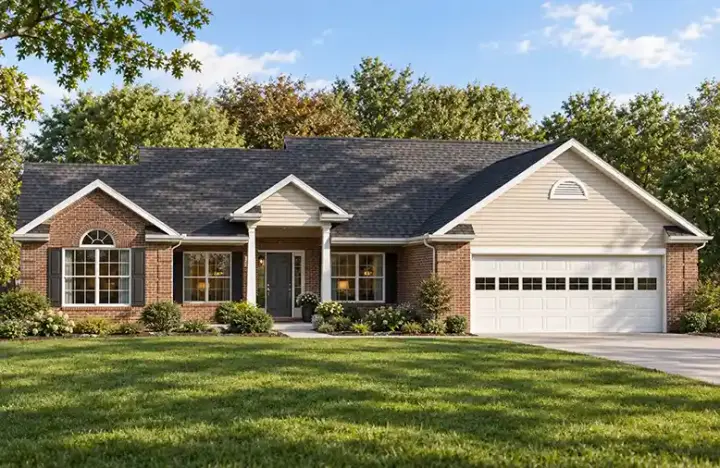 Traditional house plans 51-202 - front exterior, 2,078 sq ft, 3 bed, 2 bath house plans | Monster House Plans