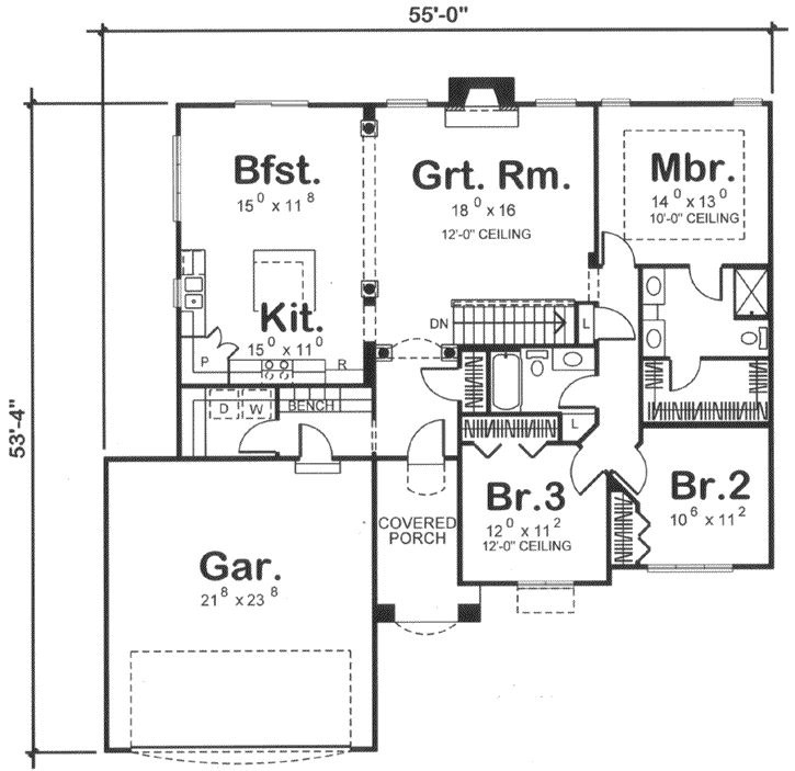Main Floor Plan: 52-101