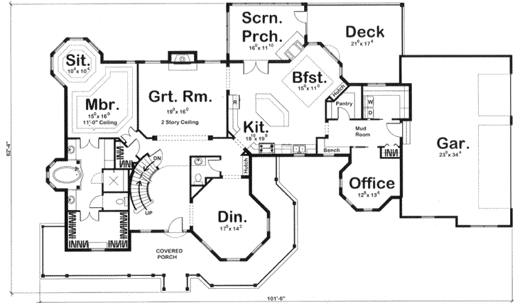 Main Floor Plan: 52-102