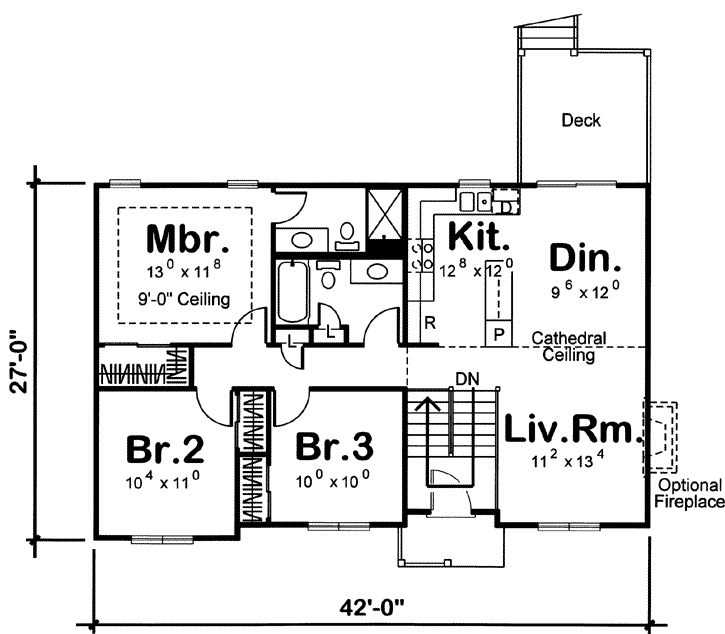 Traditional Style Floor Plans 52-106