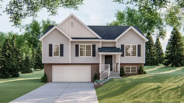 Traditional house plans 52-108 - front exterior, 1,096 sq ft, 3 bed, 2 bath house plans | Monster House Plans