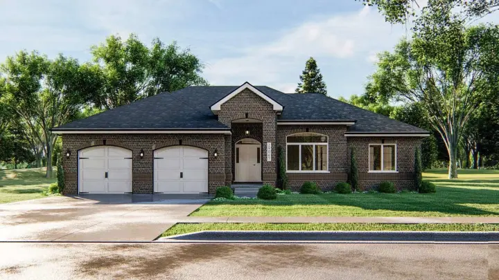 Traditional house plans 52-110 - front exterior, 2,022 sq ft, 2 bed, 2 bath house plans | Monster House Plans