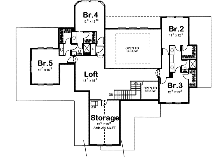 Upper/Second Floor Plan: 52-113