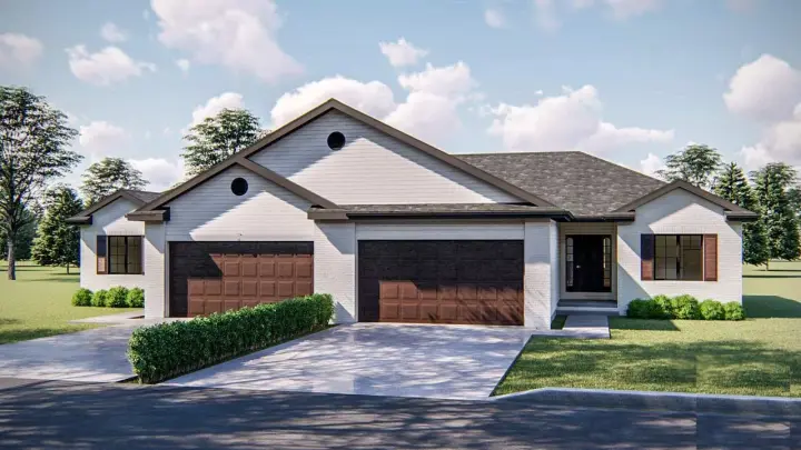 Traditional house plans 52-122 - front exterior, 2,378 sq ft, 4 bed, 4 bath house plans | Monster House Plans