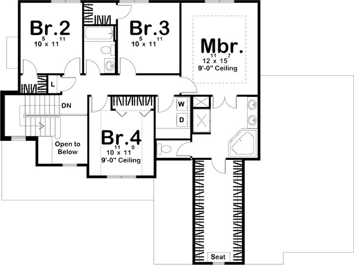 Upper/Second Floor Plan: 52-123