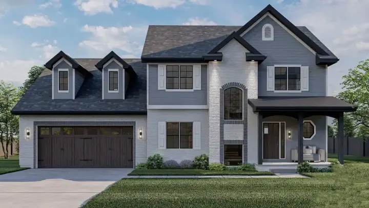 Country house plans 52-146 - front exterior, 1,772 sq ft, 3 bed, 2 bath house plans | Monster House Plans