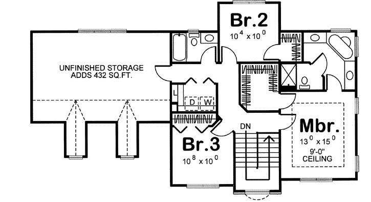Upper/Second Floor Plan: 52-146
