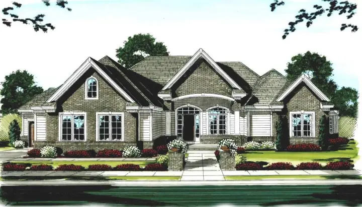 Traditional house plans 52-147 - front exterior, 2,494 sq ft, 2 bed, 2 bath house plans | Monster House Plans