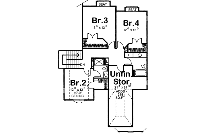 Upper/Second Floor Plan: 52-150