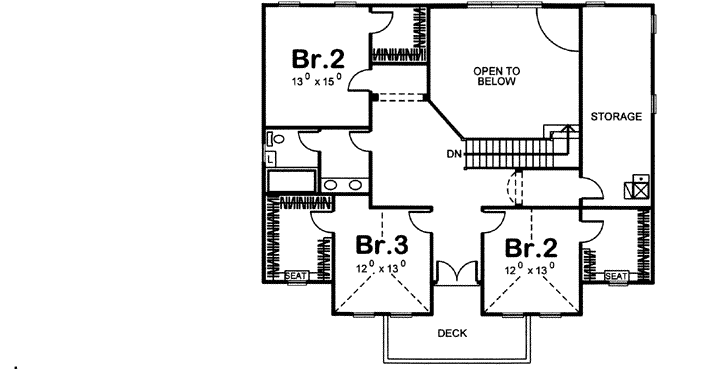 Upper/Second Floor Plan: 52-151