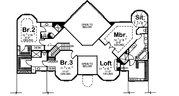 Upper/Second Floor Plan: 52-152