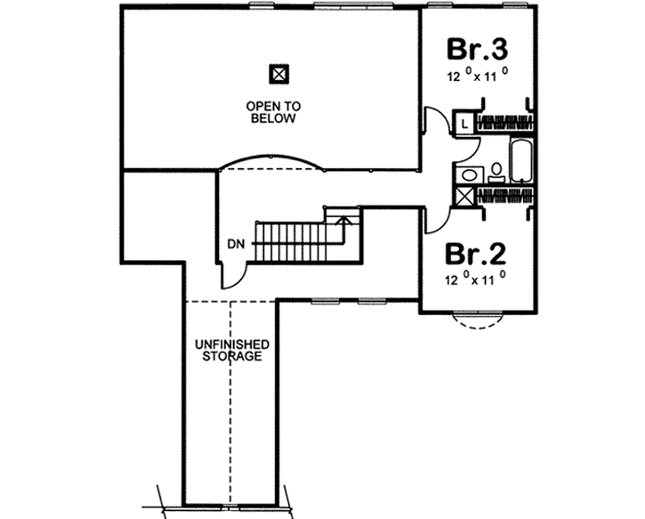 Upper/Second Floor Plan: 52-158