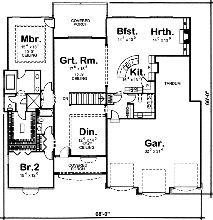 Main Floor Plan: 52-166