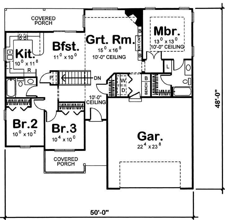 Main Floor Plan: 52-167