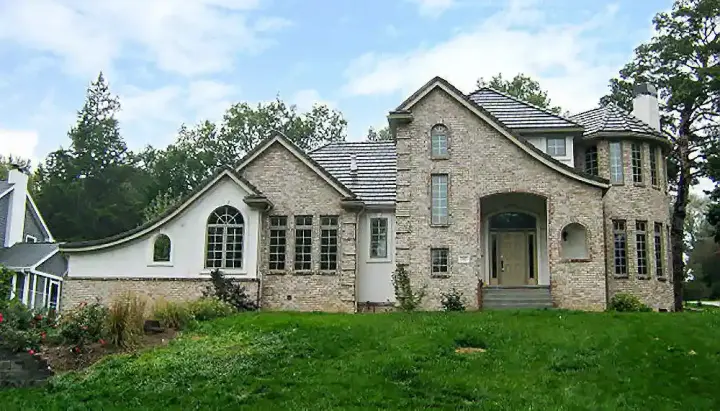 French Country house plans 52-172 - front exterior, 4,197 sq ft, 4 bed, 4 bath house plans | Monster House Plans
