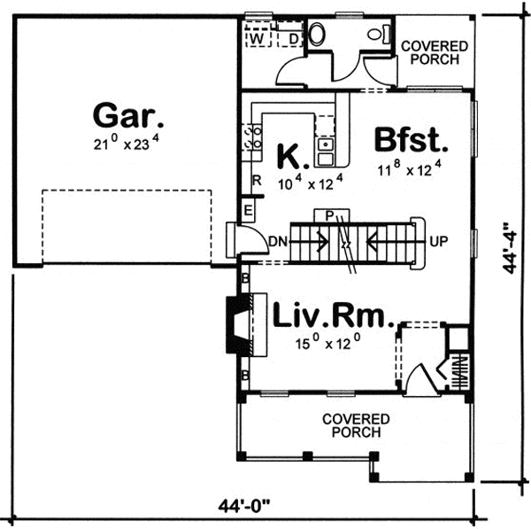 Main Floor Plan: 52-190