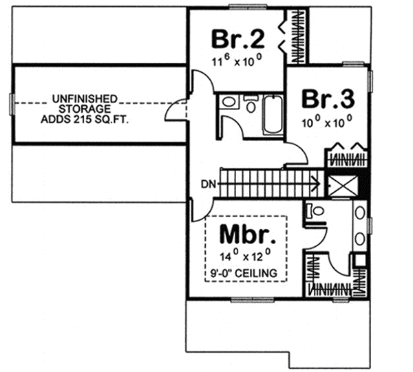 Upper/Second Floor Plan: 52-190