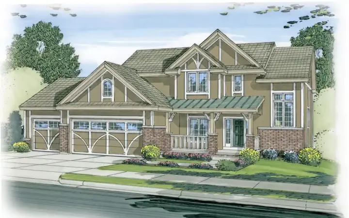 Traditional house plans 52-198 - front exterior, 2,869 sq ft, 4 bed, 3 bath house plans | Monster House Plans