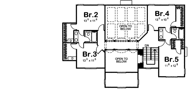 Upper/Second Floor Plan: 52-199