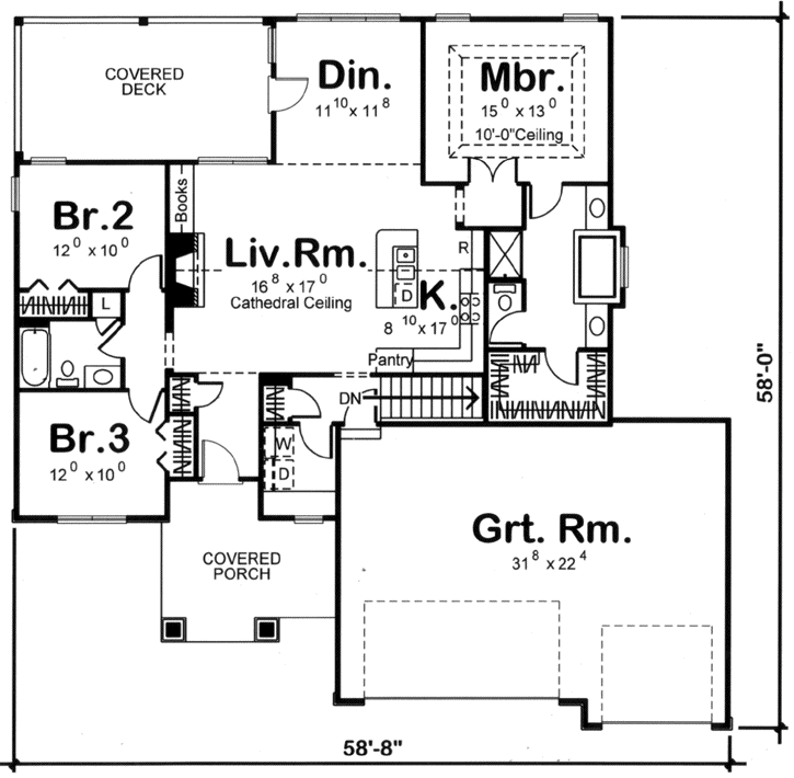 Main Floor Plan: 52-208