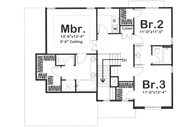 Upper/Second Floor Plan: 52-210